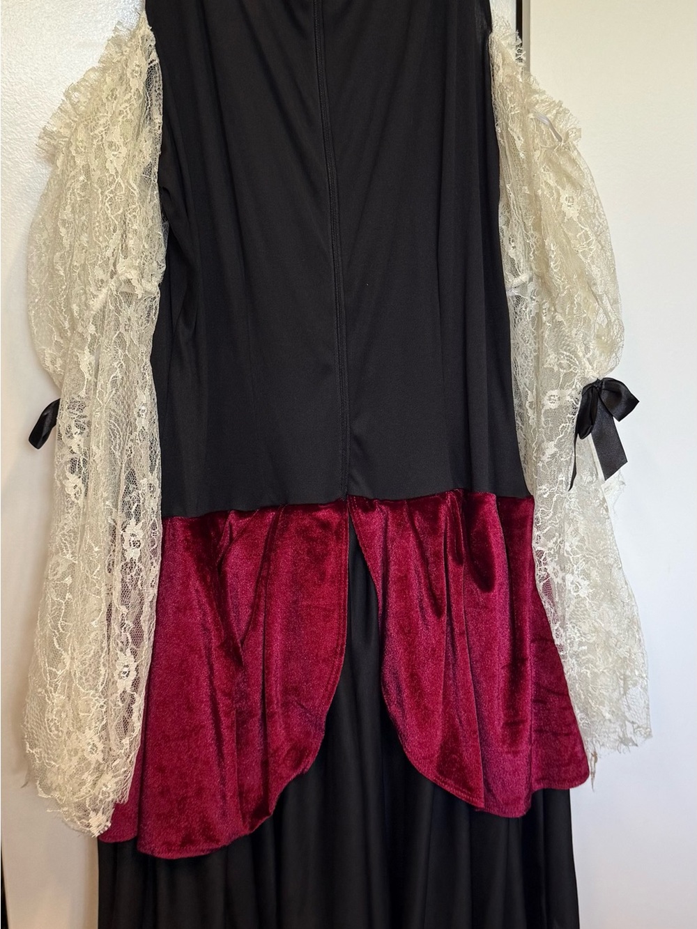 Victorian-Inspired Lace Sleeve Corset Dress - pirate.  Cold shoulder, sexy - Picture 2 of 10